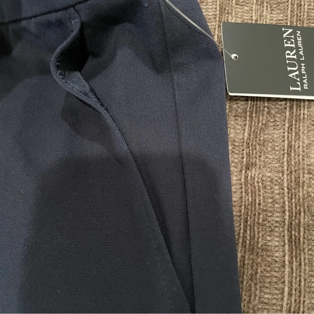 NEW Lauren Ralph Lauren Navy Blue Bermuda Shorts Plus Size 20W NWT Gold Hardware
